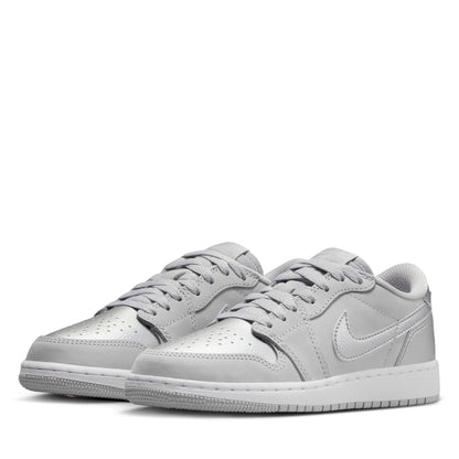 Air Jordan 1 Retro Low OG 'Silver' (GS) - Neutral Grey/Metallic Silver