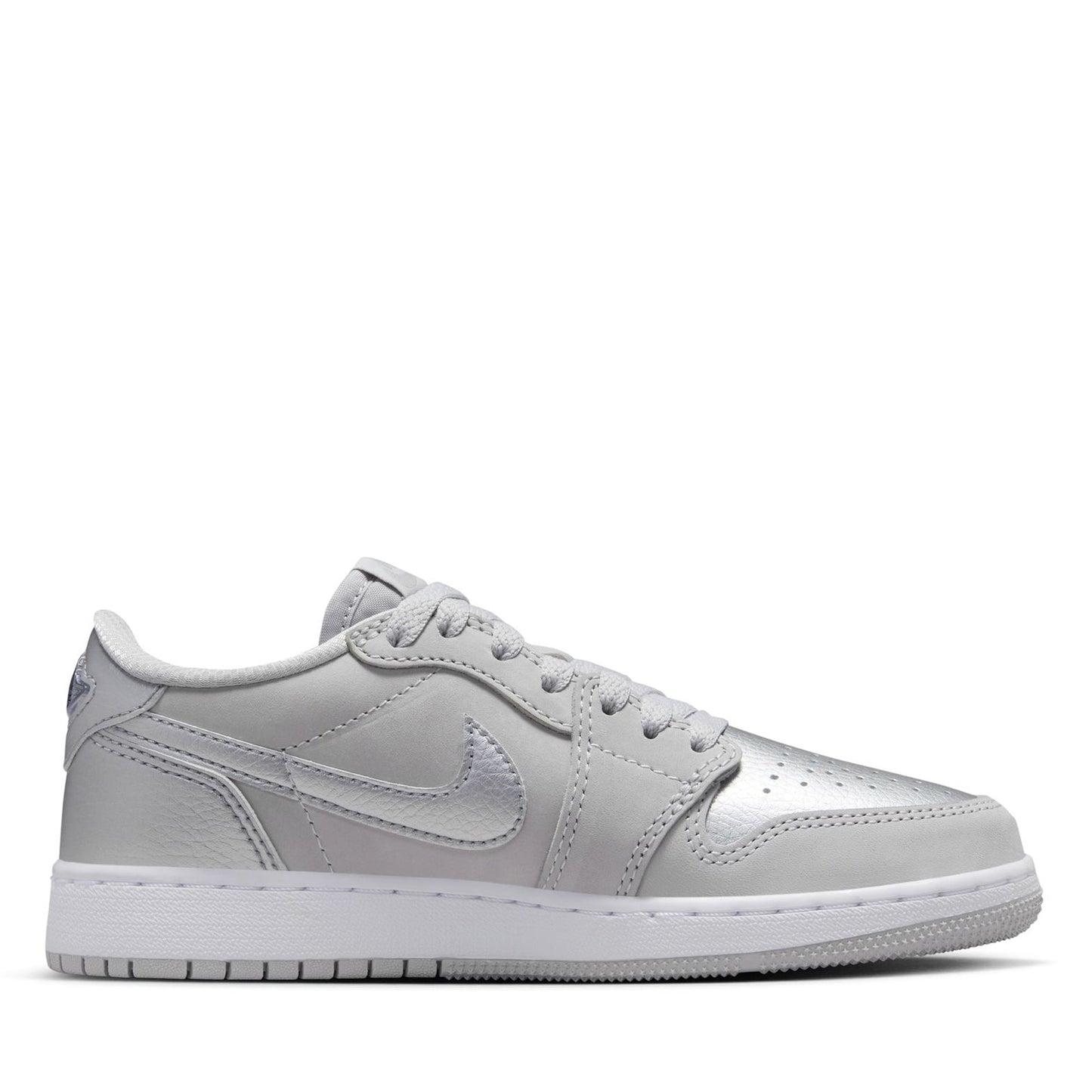 Air Jordan 1 Retro Low OG 'Silver' (GS) - Neutral Grey/Metallic Silver