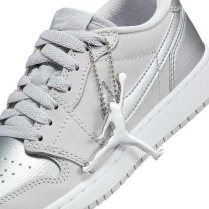 Air Jordan 1 Retro Low OG 'Silver' (GS) - Neutral Grey/Metallic Silver