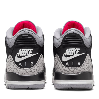 Air Jordan 3 Retro 'Black Cement' (GS) - Black/Fire Red