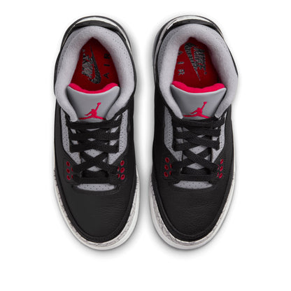 Air Jordan 3 Retro 'Black Cement' (GS) - Black/Fire Red