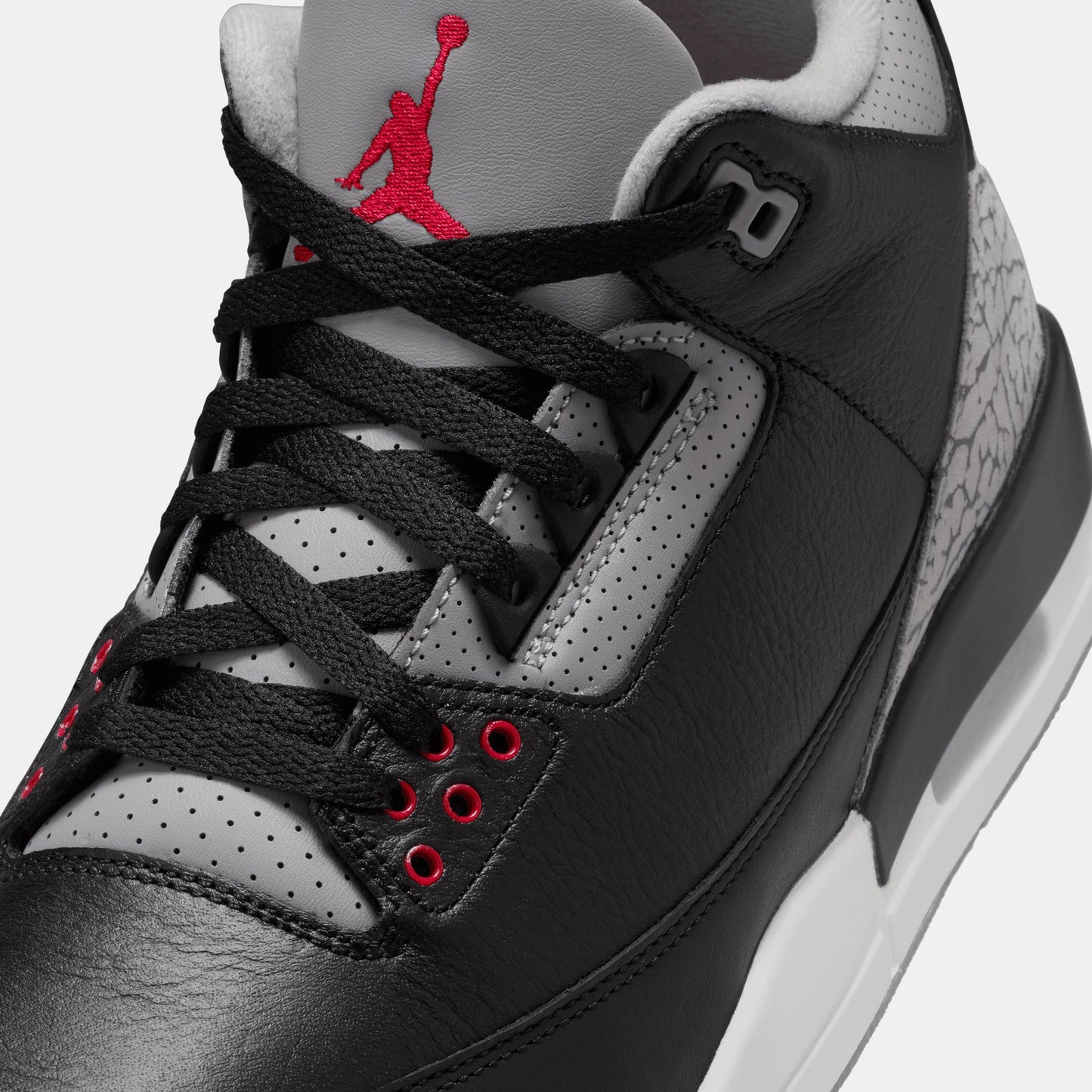 Air Jordan 3 Retro 'Black Cement' - Black/Fire Red