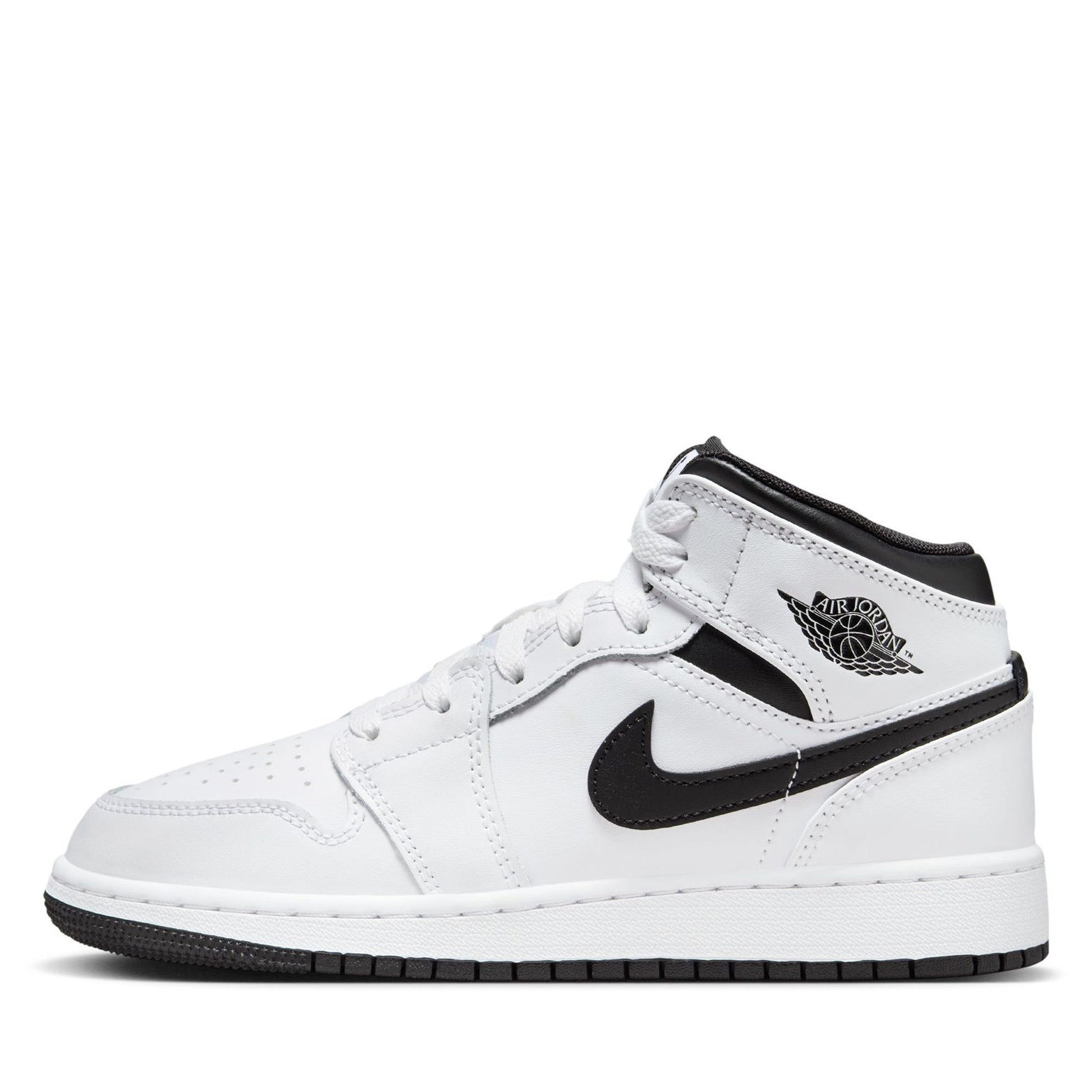 Air Jordan 1 Mid (GS) - White/Black