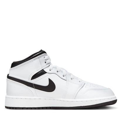 Air Jordan 1 Mid (GS) - White/Black