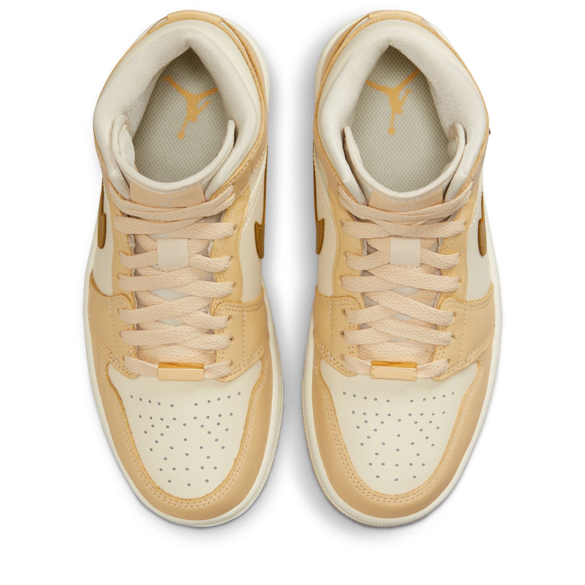 Women's Air Jordan 1 Mid SE - Pale Vanilla/Metallic Gold