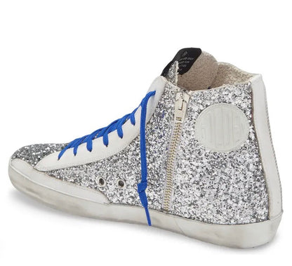 GOLDEN GOOSE FRANCY GLITTER KIDS HIGH-TOP SNEAKERS