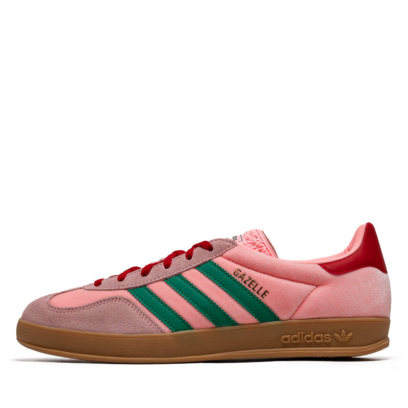 Women's Adidas Gazelle Indoor - Court Green/Glory Pink