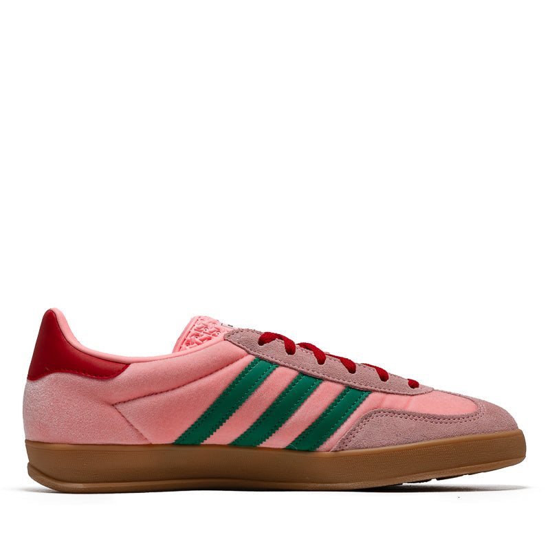 Women's Adidas Gazelle Indoor - Court Green/Glory Pink