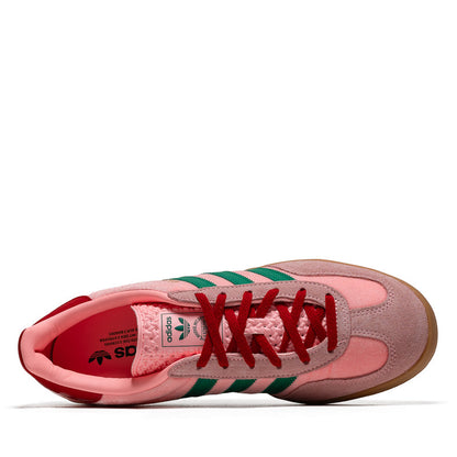 Women's Adidas Gazelle Indoor - Court Green/Glory Pink