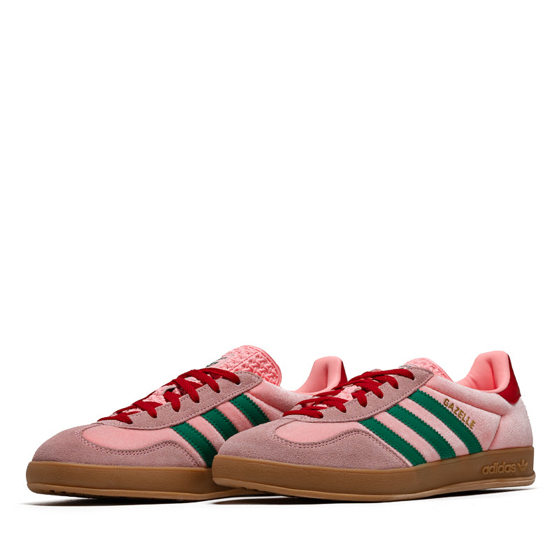 Women's Adidas Gazelle Indoor - Court Green/Glory Pink