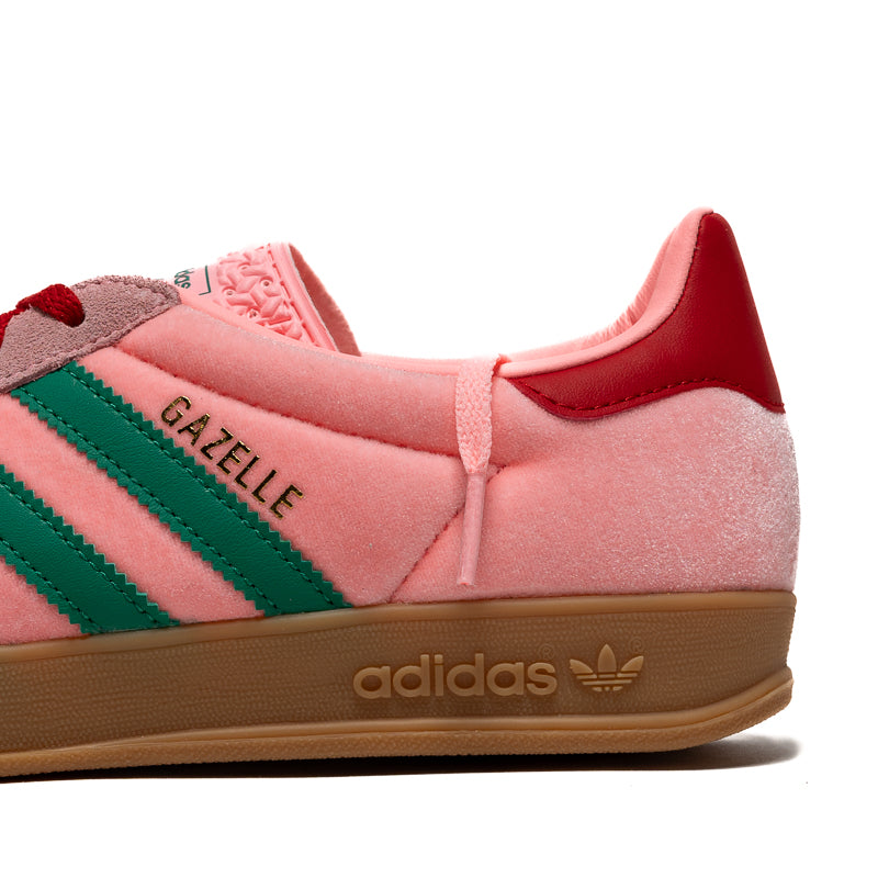 Women's Adidas Gazelle Indoor - Court Green/Glory Pink