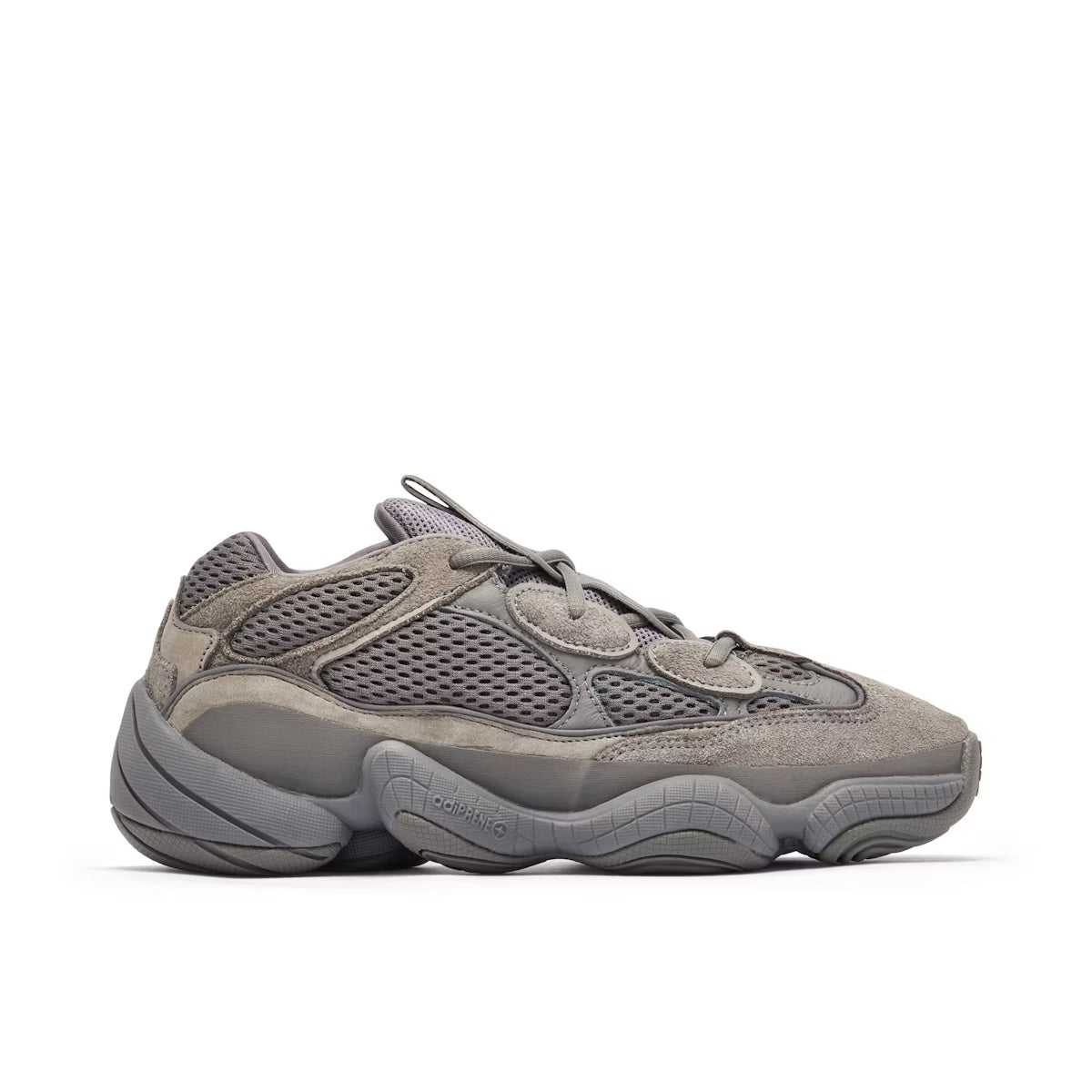 YEEZY X ADIDAS SUEDE AND MESH YEEZY 500 GRANITE SNEAKERS