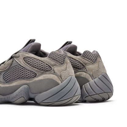 YEEZY X ADIDAS SUEDE AND MESH YEEZY 500 GRANITE SNEAKERS