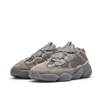 YEEZY X ADIDAS SUEDE AND MESH YEEZY 500 GRANITE SNEAKERS