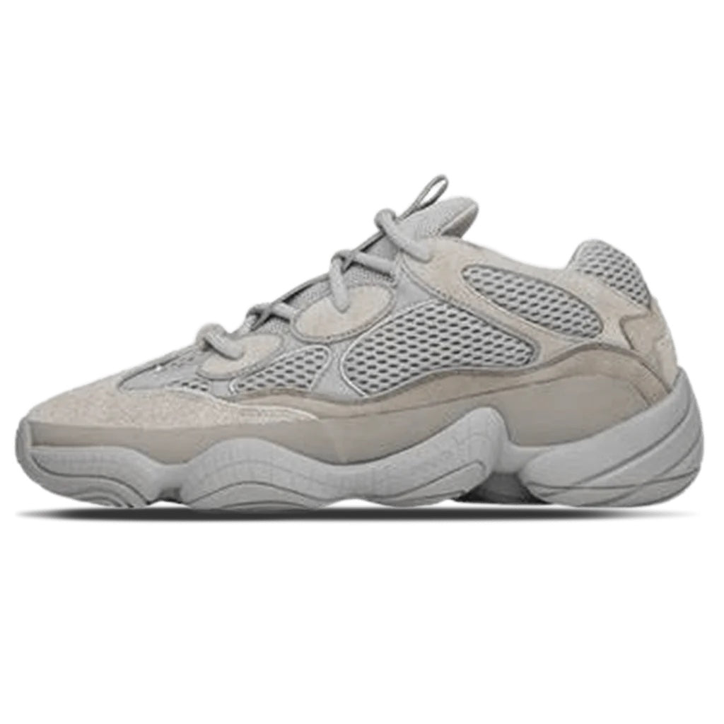 YEEZY X ADIDAS SUEDE AND MESH YEEZY 500 GRANITE SNEAKERS