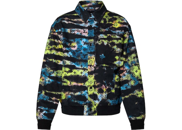 Louis Vuitton Upcycled Denim Blouson with Monogram Tie-Dye Motif