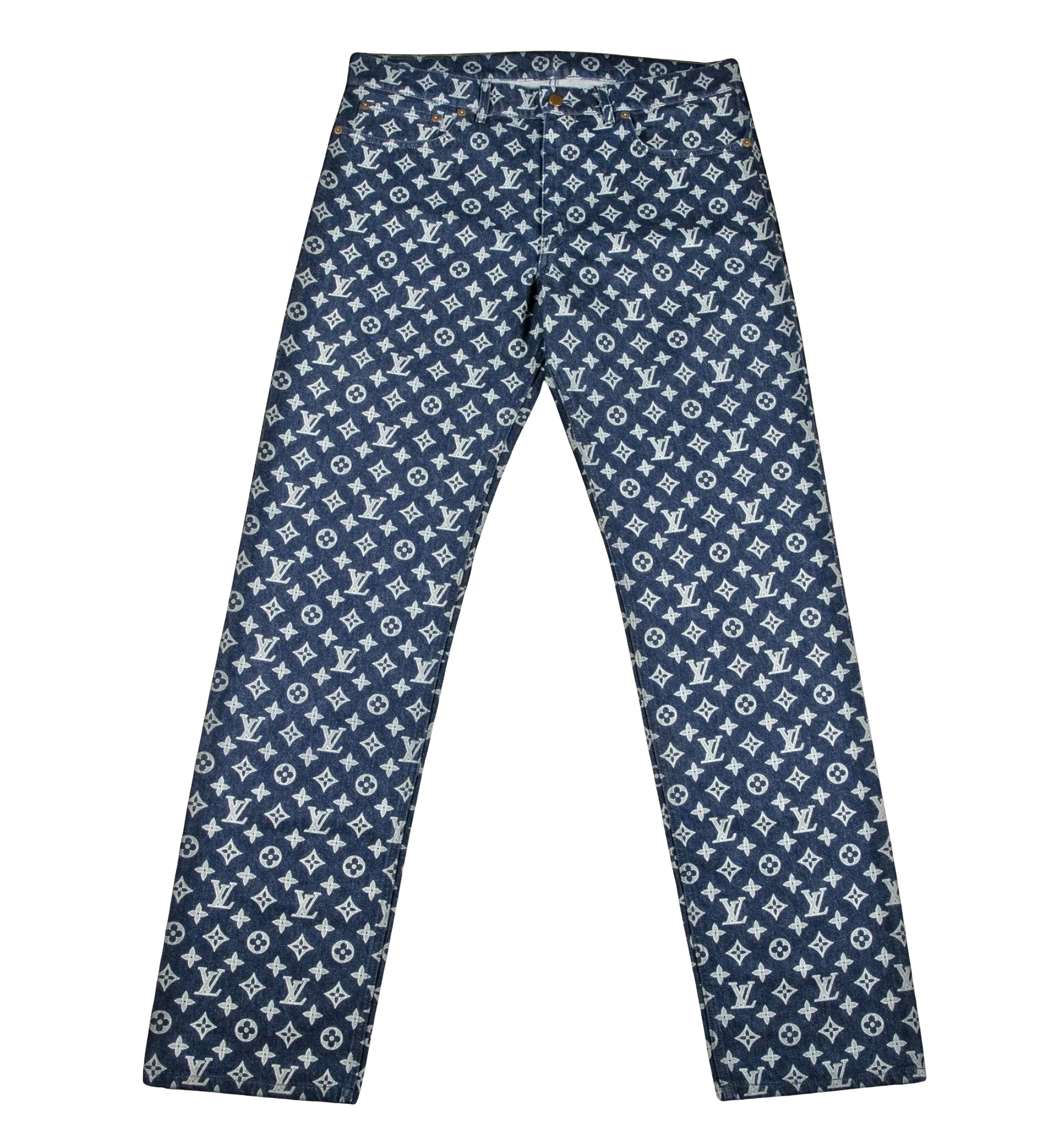 Louis Vuitton Kim Jones 'Indigo' Monogram Jeans