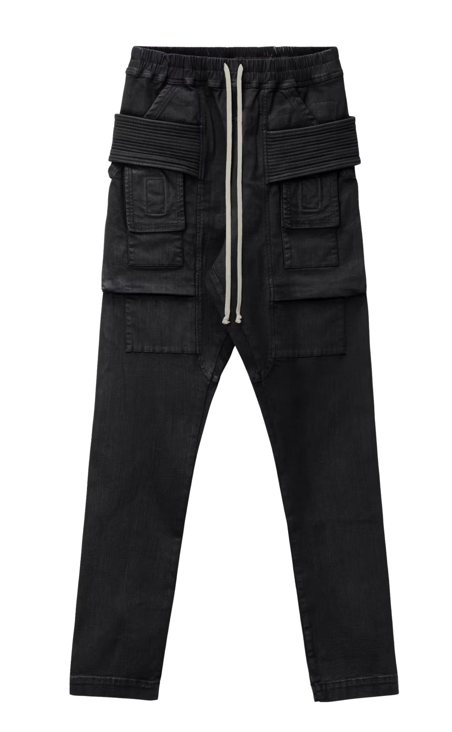 Rick Owens DRKSHDW 'Black' Creatch Cargo Waxed Pants