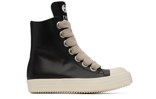 Rick Owens Black 'TVHKB' Edition Jumbo High Top Sneakers