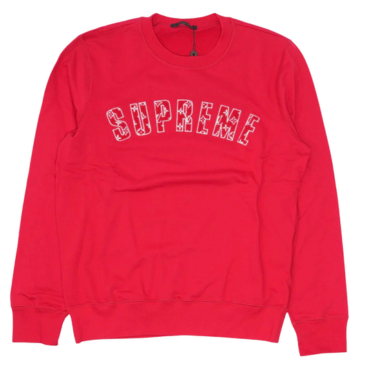 Supreme x Louis Vuitton Arc Logo Red Crewneck