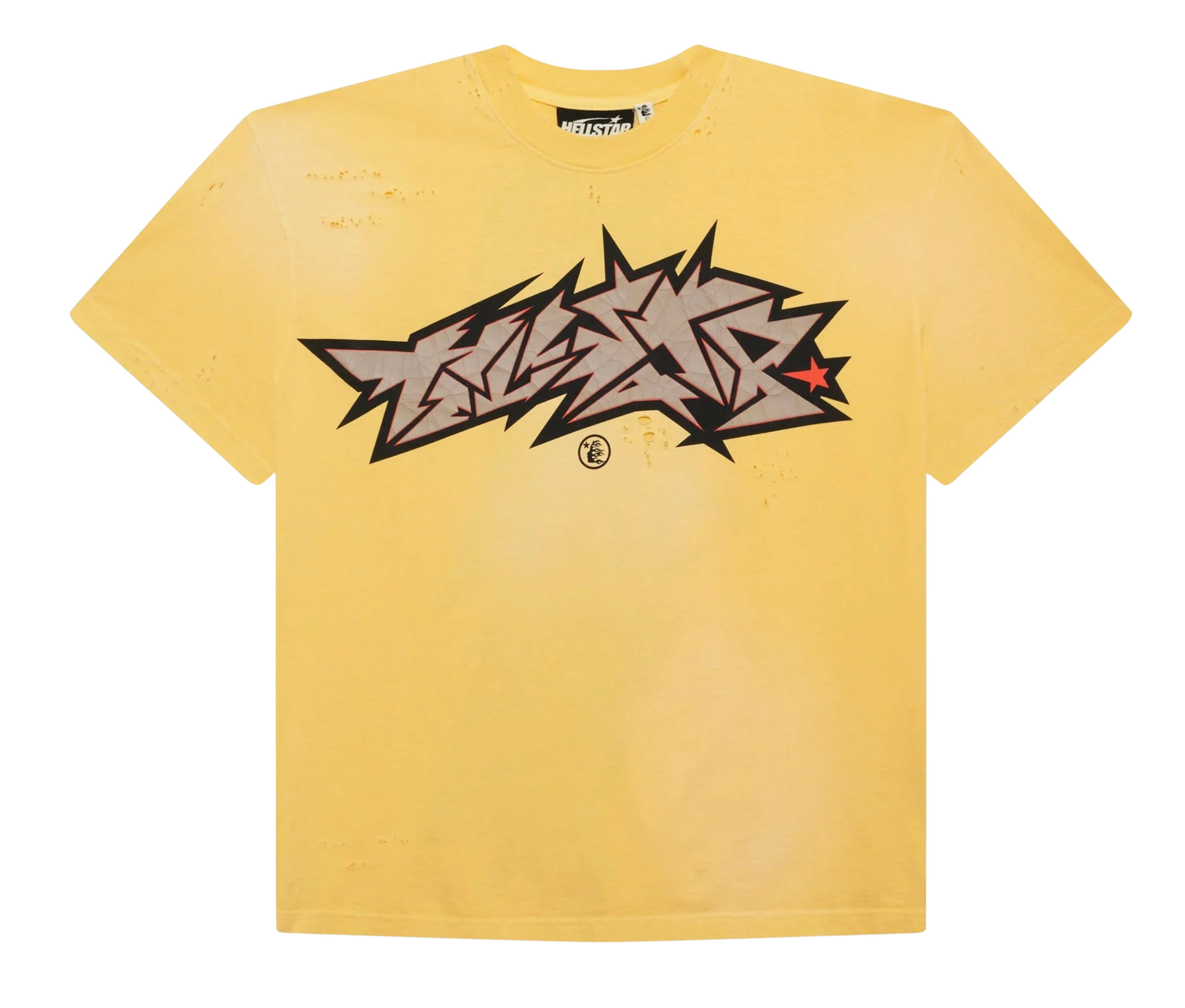 Hellstar 'Yellow' Cracked Logo Tee