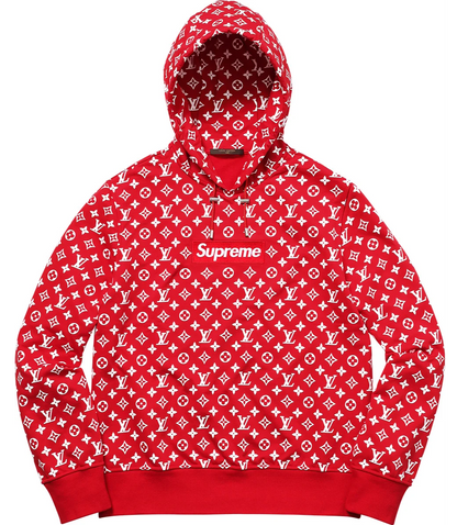 Supreme x Louis Vuitton 'Box Logo' Red Hoodie