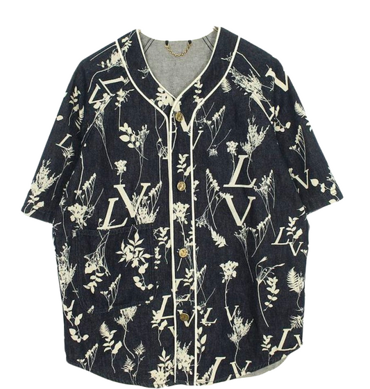 Louis Vuitton 'Leaf' Denim Short Sleeve Shirt