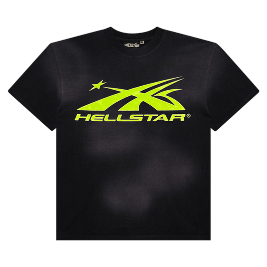 Hellstar Sports 'Core Gel Logo' Black/Light Green Tee