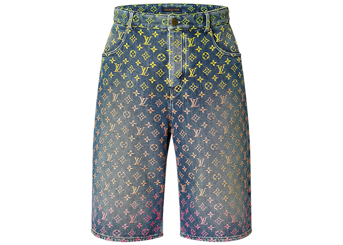 Louis Vuitton 'Rainbow Monogram' Denim Shorts