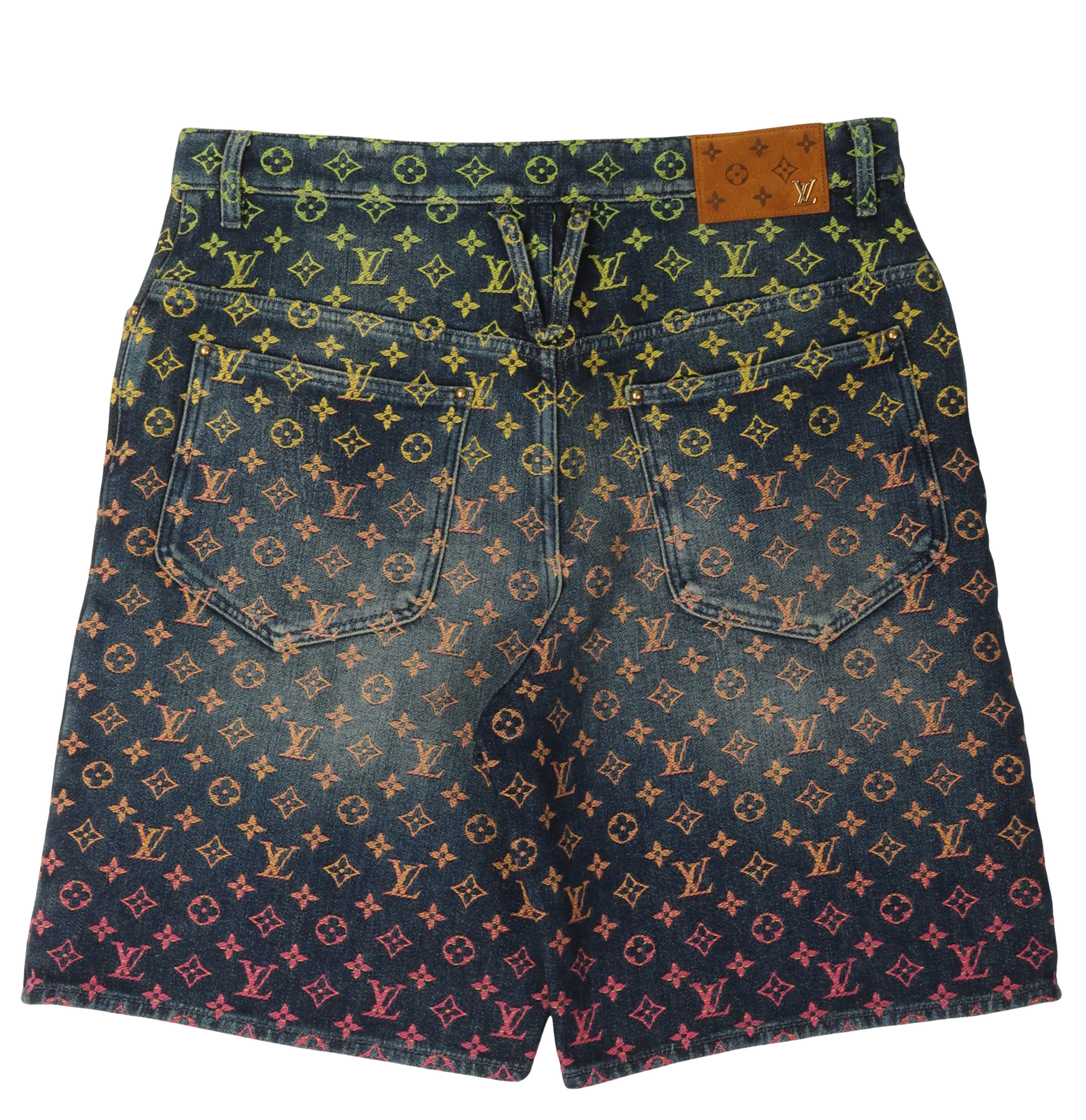 Louis Vuitton 'Rainbow Monogram' Denim Shorts