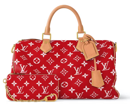 Louis Vuitton 'Speedy Red' Bandouliére 50 Bag