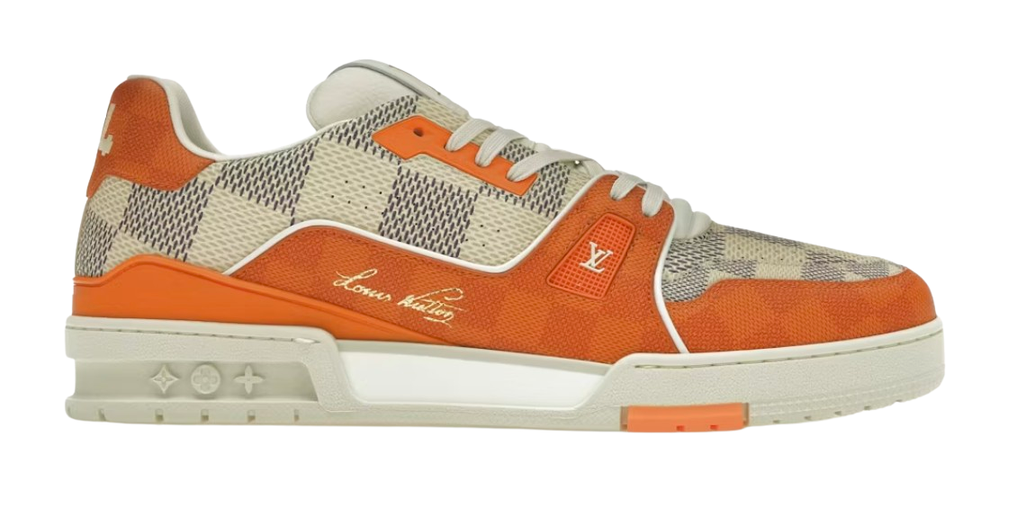 Louis Vuitton LV Trainer Damier White Orange