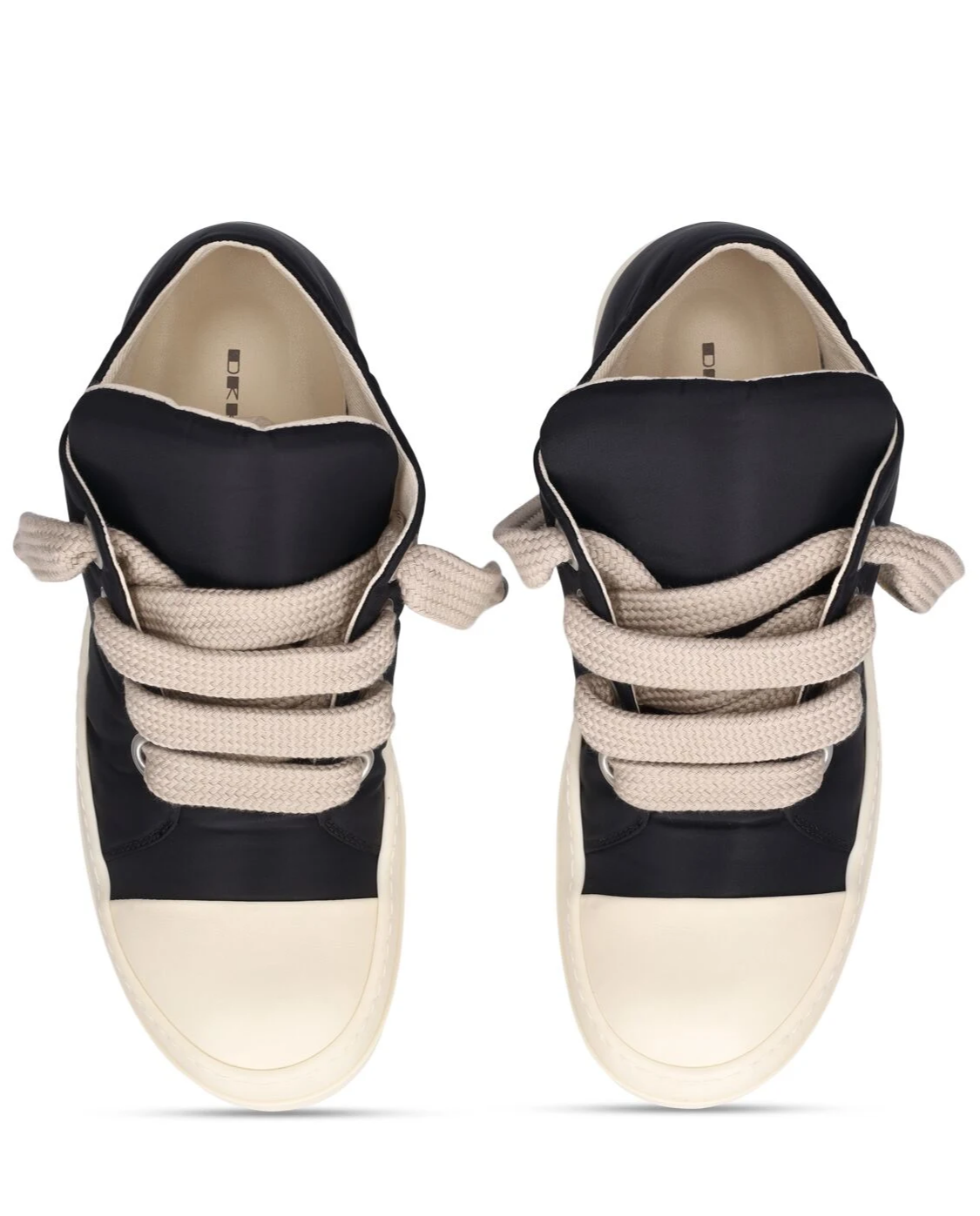 Rick Owens DRKSHDW 'Puffer' Black Jumbo Lace Low Sneakers