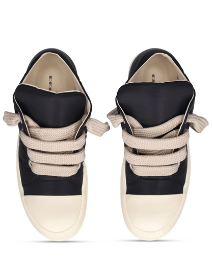 Rick Owens DRKSHDW 'Puffer' Black Jumbo Lace Low Sneakers