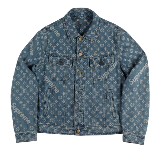 Supreme x Louis Vuitton Jacquard Denim Trucker Jacket