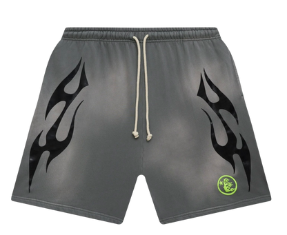 Hellstar 'Grey' Flame Shorts