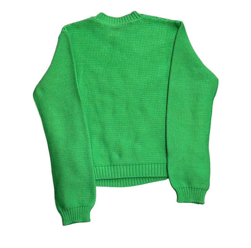 Louis Vuitton 'Flower' Green Knit Crewneck Sweater