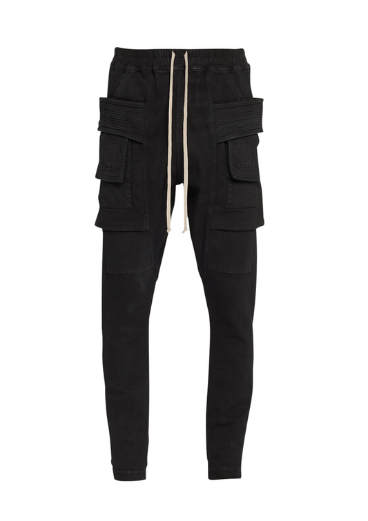 Rick Owens DRKSHDW 'Creatch' Coated Black Denim Pants