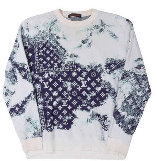 Louis Vuitton 'Blue Paisley' White Sweater