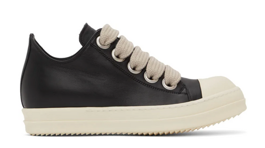 Rick Owens Black 'Jumbo Lace' Low Sneakers