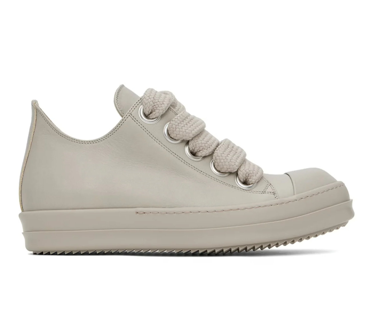 Rick Owens 'Pearl' Jumbo Lace Low Sneakers