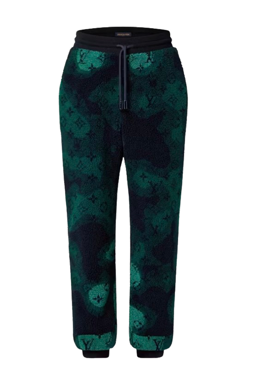 Louis Vuitton 'Green Camo' Fleece Jogpants