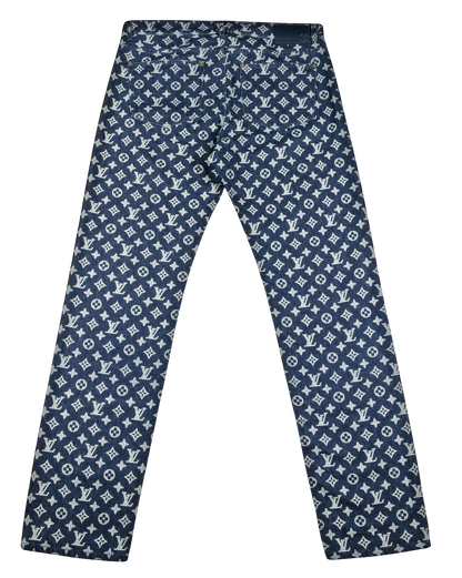 Louis Vuitton Kim Jones 'Indigo' Monogram Jeans